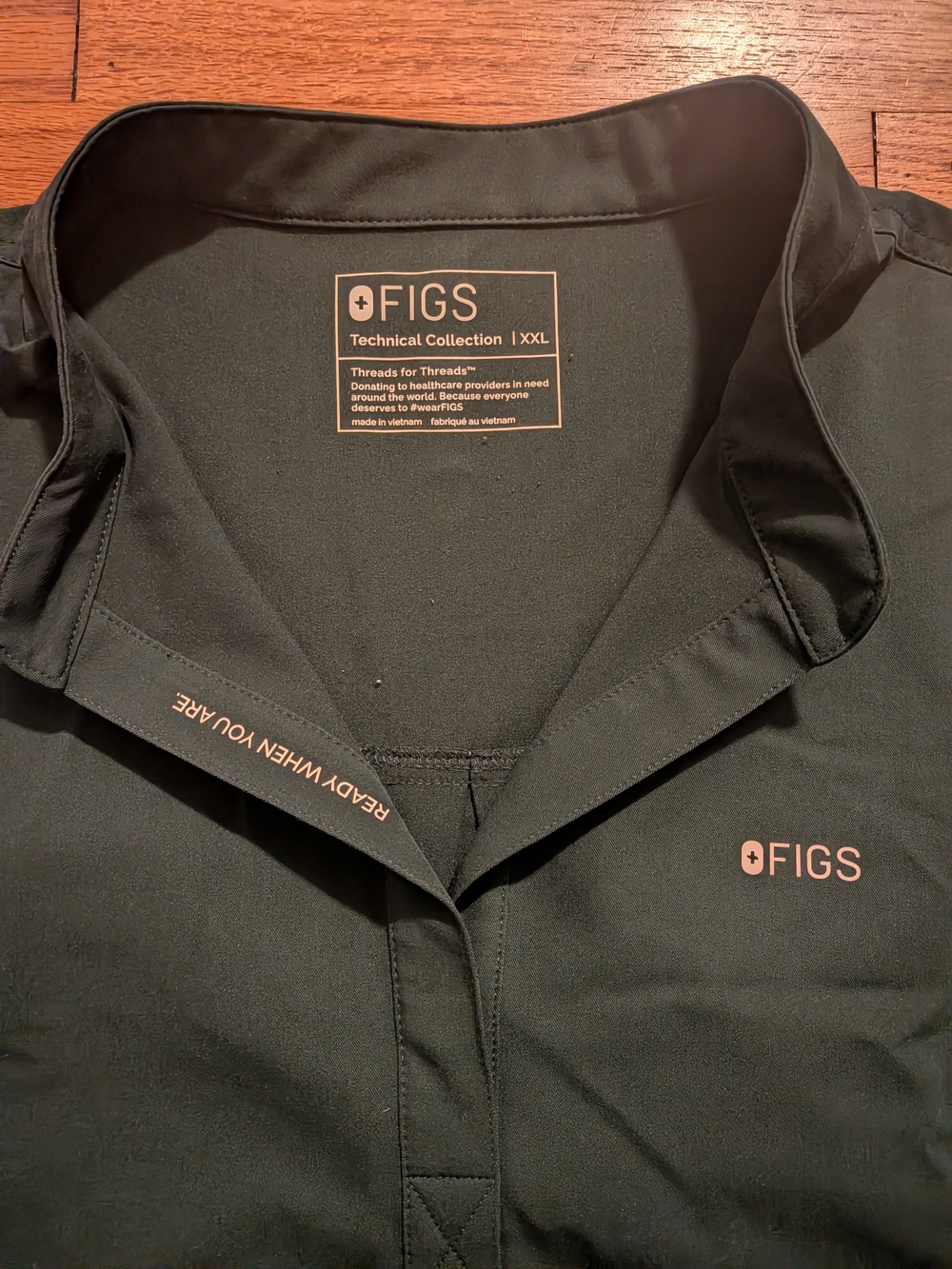 Figs Women's British Racing Green Rafaela Scrub Top XXL